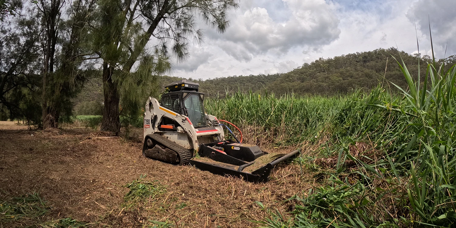 Reed slashing and clearning NSW Hawkesbury Sea Land Solutions